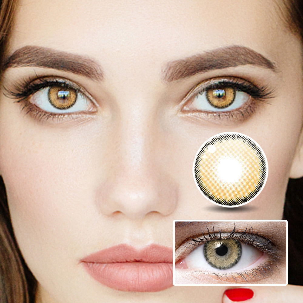 Mint Brown colored contact lenses