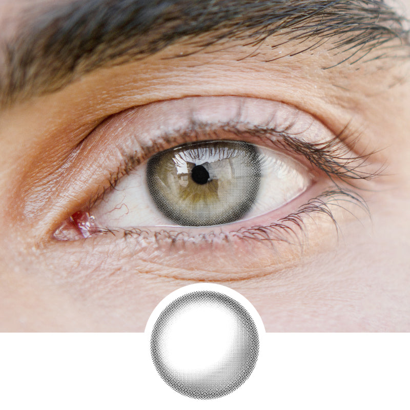 Men' Lunar Semi-Glossy Gray | Moxielens Moonlight Colored Contacts -- Moonlight colored contacts | Moxielens