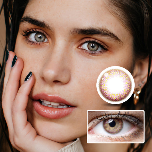 Mermaid Ji Second Generation Gold Pink Purple colored contact lenses