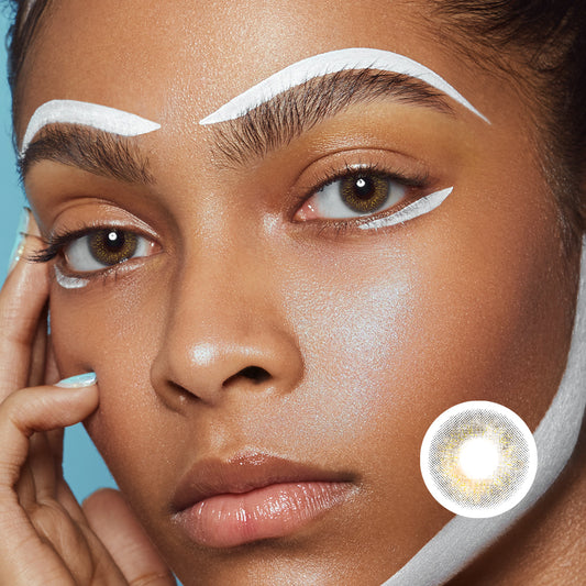 Diamond Tear Brown colored contact lenses by Moxielens