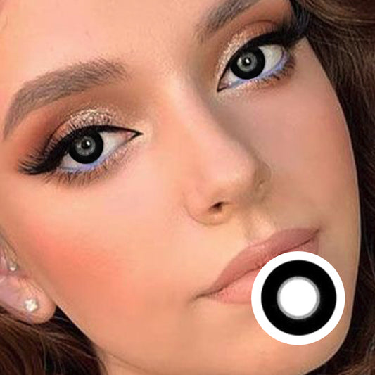 Oversized Ring Black | Moxielens Midnight Edge Colored Contacts -- Midnight Edge colored contacts | Moxielens