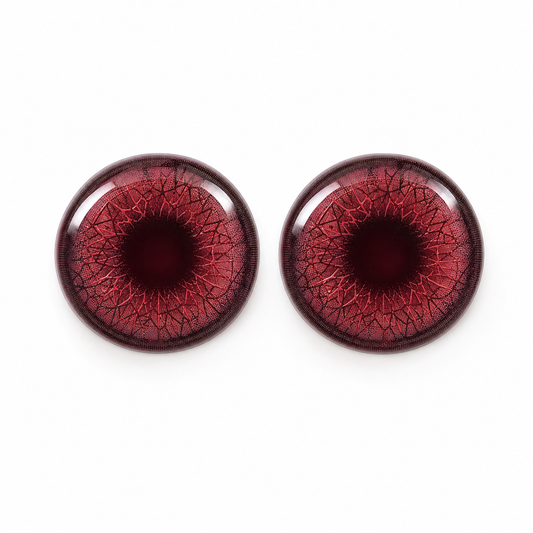 Crimson Garnet Veil colored contact lenses pair - lens design