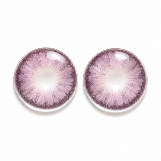Plum Veil Amethyst colored contact lenses pair - lens design