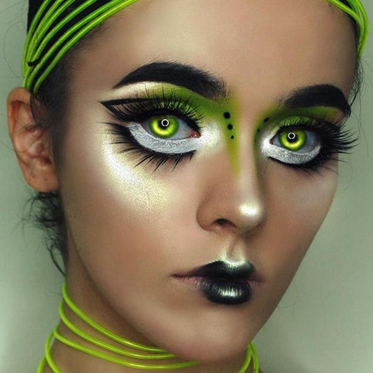 Natural bright green (12 months) colored contact lenses