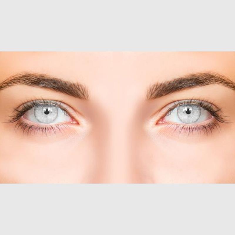 Transparent clear white (12 months) colored contact lenses