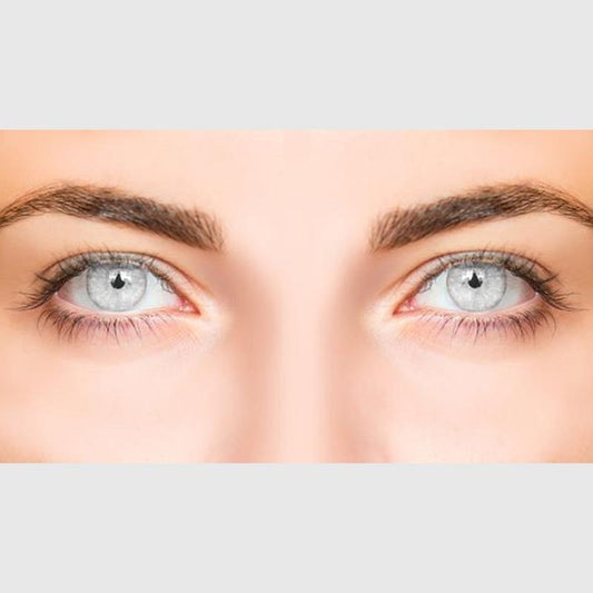 Transparent clear white (12 months) colored contact lenses