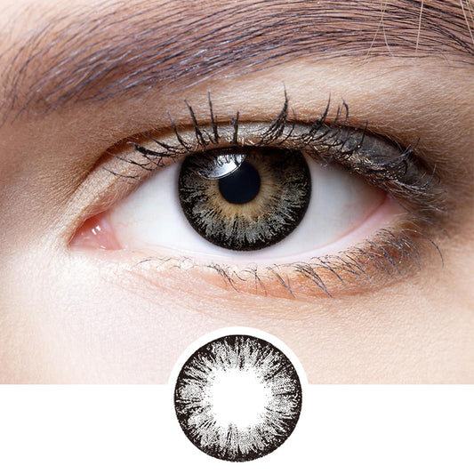 Ice black colored contact lenses