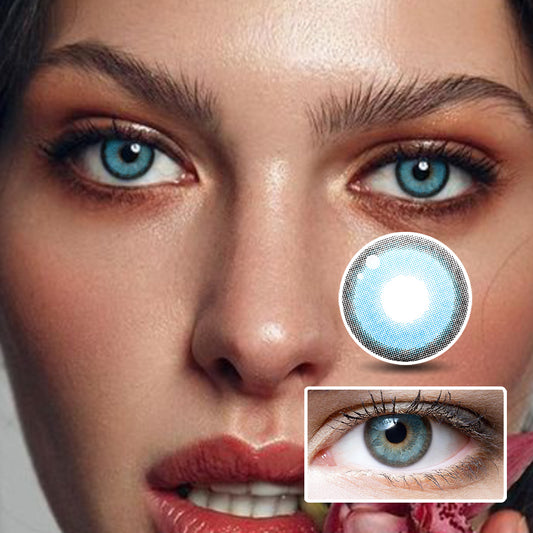 Fragrant Honey Blue colored contact lenses
