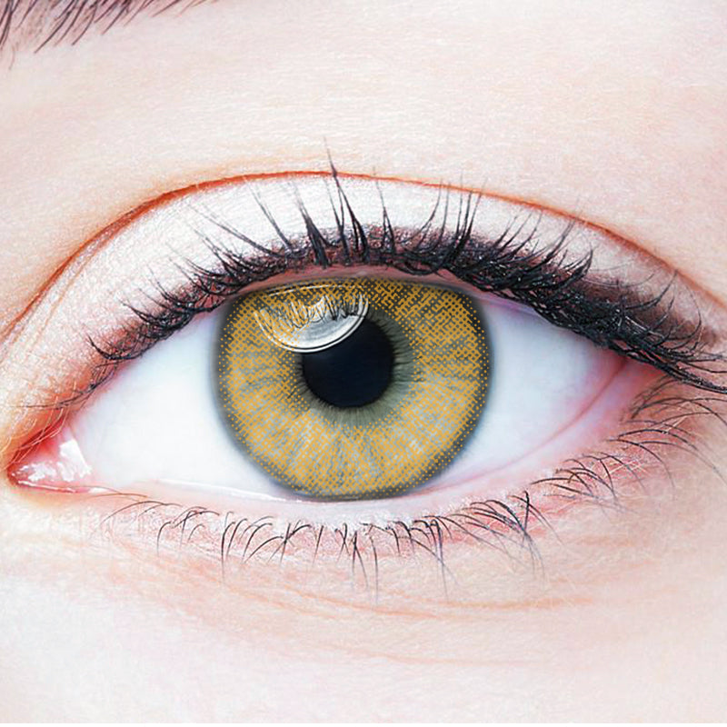 Peach Brown colored contact lenses