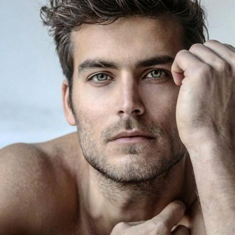 Men's artificial gray (12 months) colored contact lenses