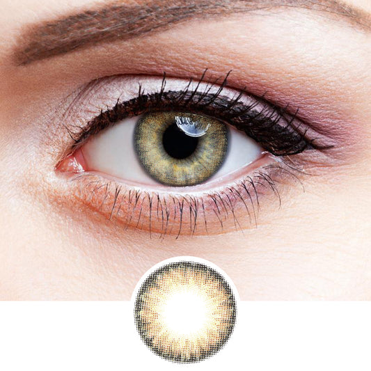 PRO Caramel Brown colored contact lenses