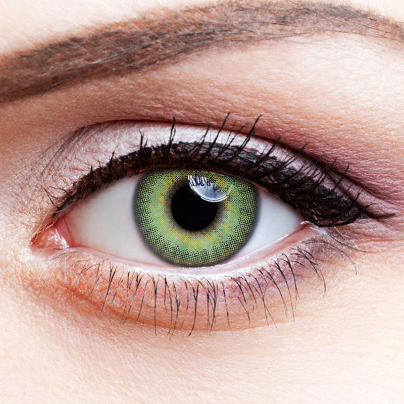 Honey Fruit Green colored contact lenses