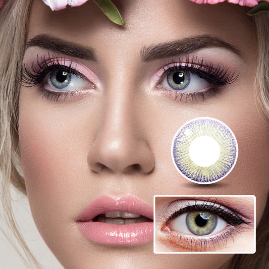 Small Pineapple Green colored contact lenses