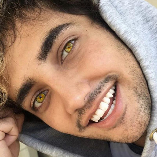 Men's Half-Blood Light Yellow (12 Months) colored contact lenses