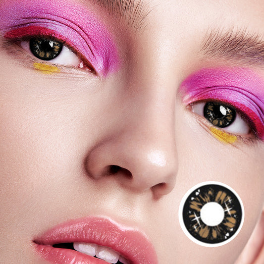 Doll Brown colored contact lenses by Moxielens
