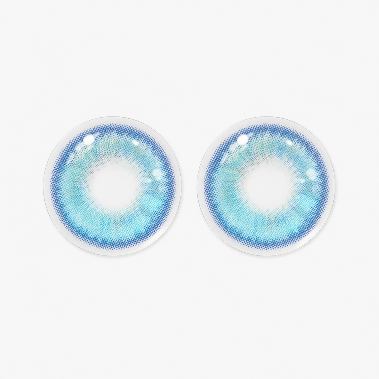 Rio Tearlight Blue colored contact lenses pair - lens design