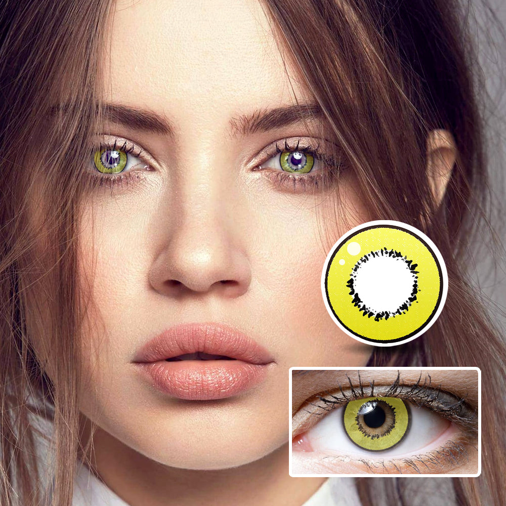 Harajuku Storm Yellow | Moxielens Fantasy FX Colored Contacts -- Fantasy FX colored contacts | Moxielens