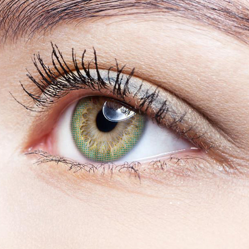 Blue Camellia colored contact lenses