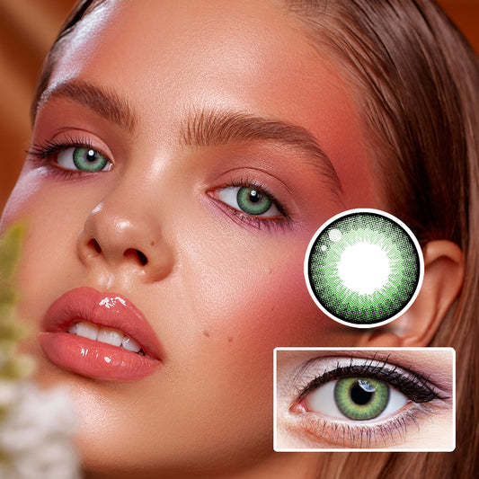 Honey Fruit Green colored contact lenses