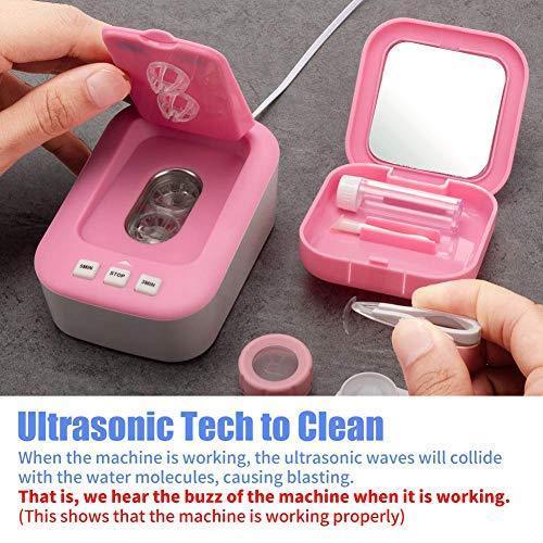 New Contact Lens Cleaner Travel Mini Ultrasonic Contact Lens Cleaner Kit colored contact lenses