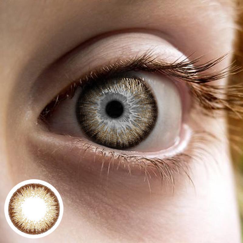 Natural light brown (12 months) colored contact lenses