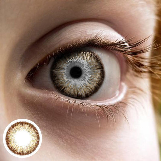 Natural light brown (12 months) colored contact lenses