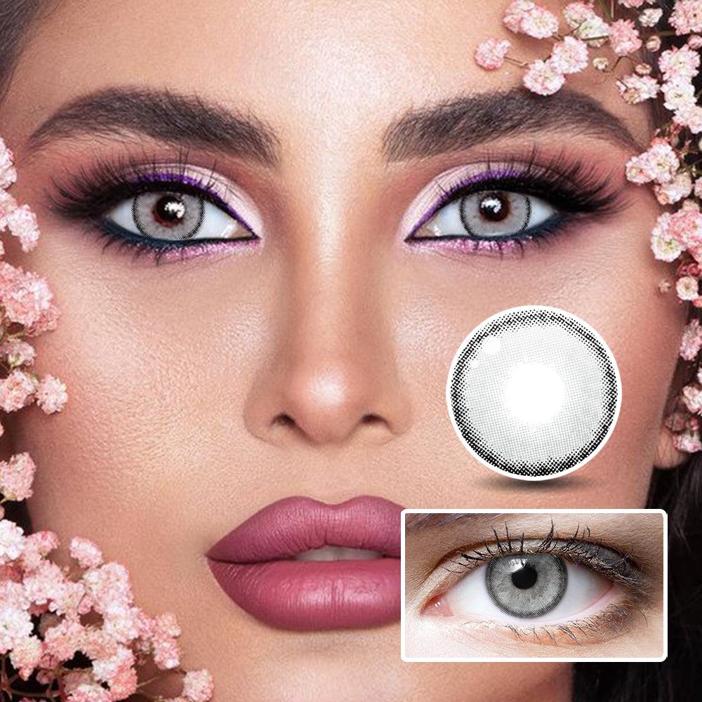 Mint Grey colored contact lenses