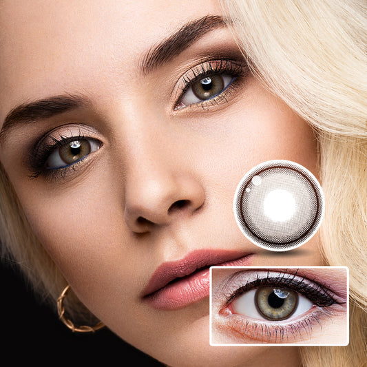 Small coffee bean colored contact lenses