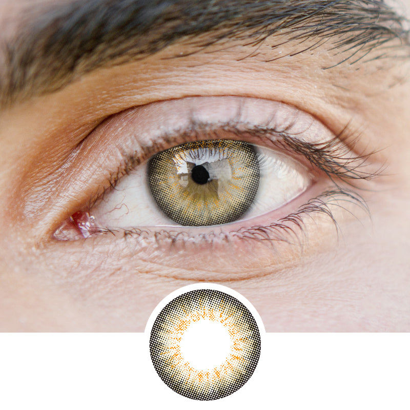 Men'puff Brown | Moxielens Earth Glow Colored Contacts -- Earth Glow colored contacts | Moxielens