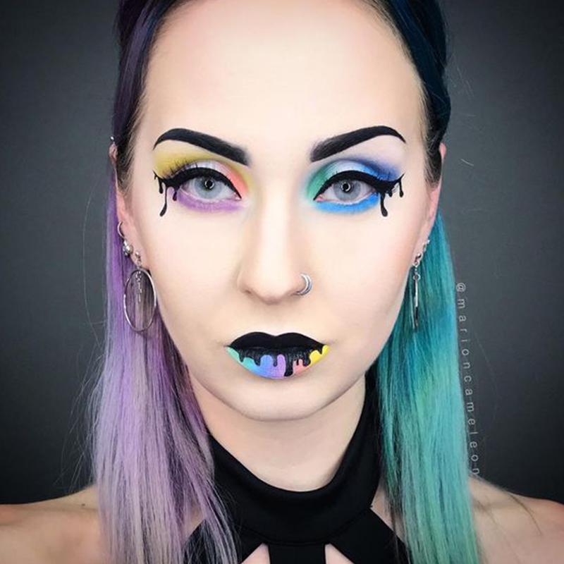 Role-playing transparent gray-blue (12 months) colored contact lenses