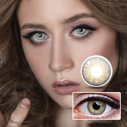 Small Pineapple Brown colored contact lenses