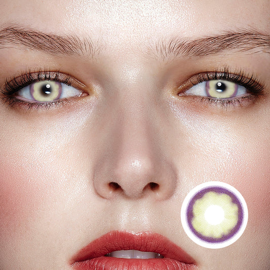 Nana Rice Purple | Moxielens Aurora Veil Colored Contacts -- Aurora Veil colored contacts | Moxielens