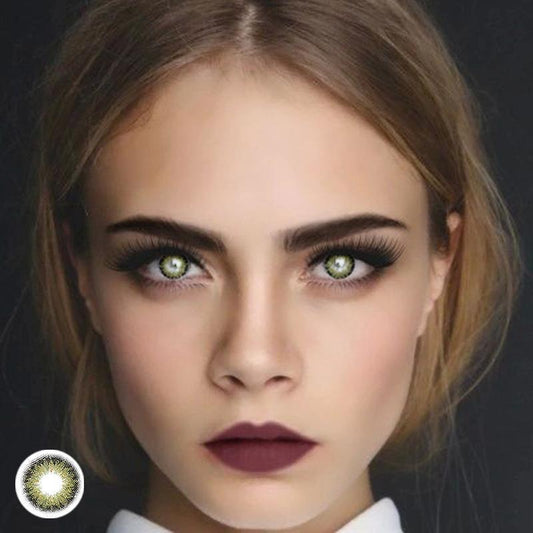 Natural dark green (12 months) colored contact lenses