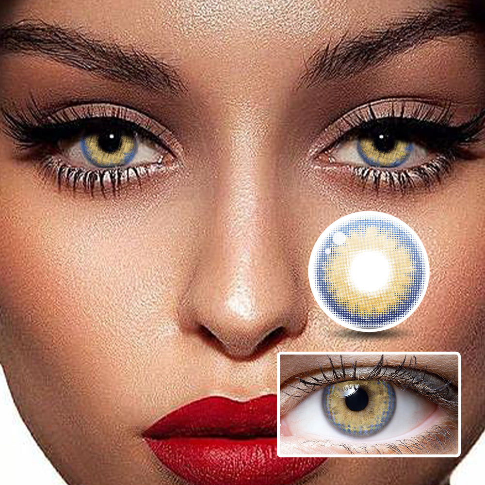 Sapphire Blue Brown colored contact lenses