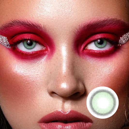 Miki Avocado Green | Moxielens Botanical Haze Colored Contacts -- Botanical Haze colored contacts | Moxielens