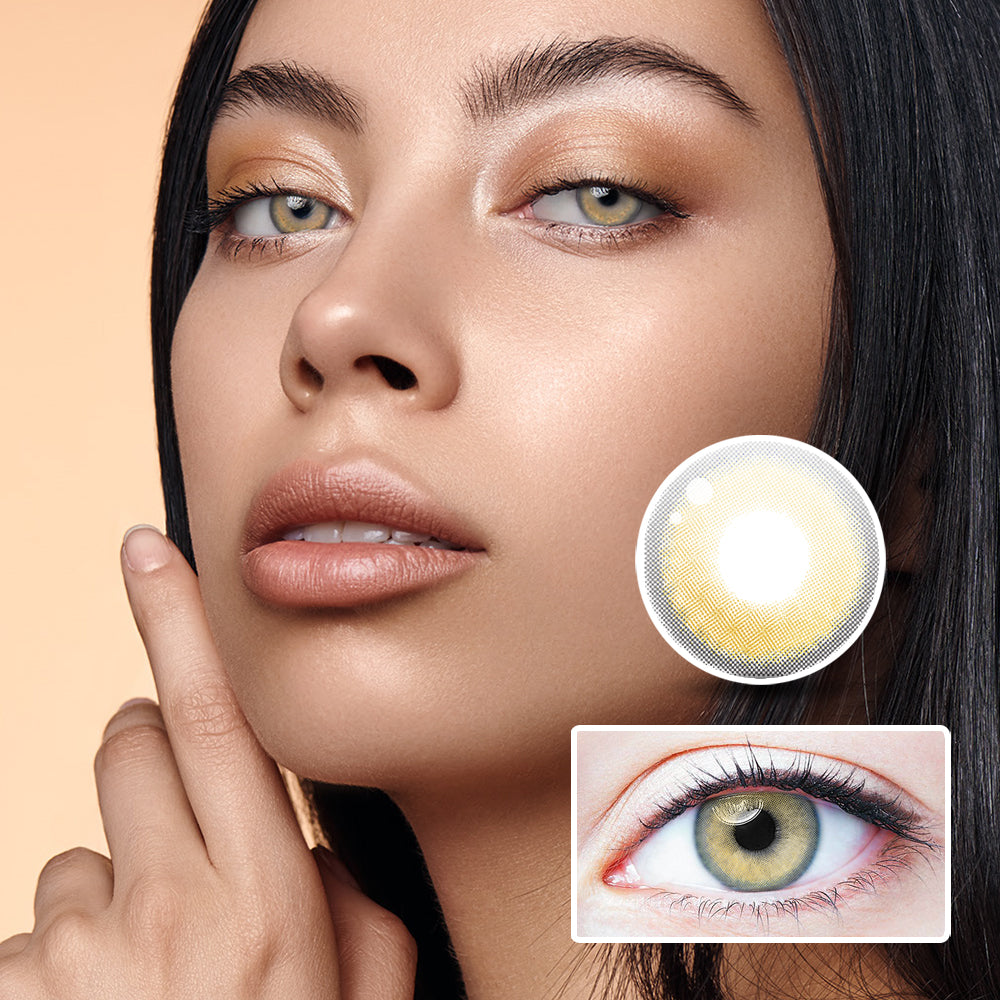 Small Bulb Brown colored contact lenses