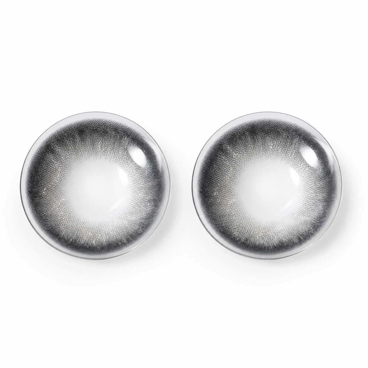 Onyx Pearl Black colored contact lenses pair - lens design