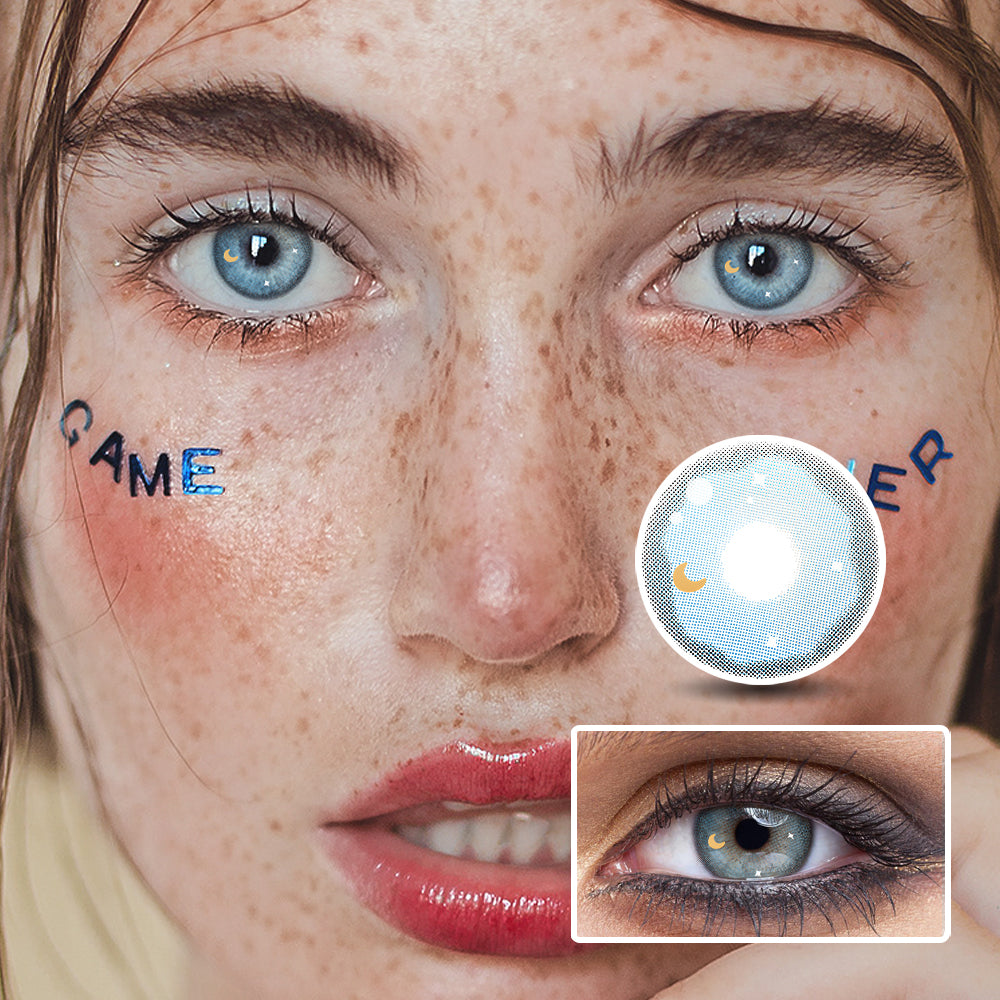 Star and Moon Night Sky colored contact lenses