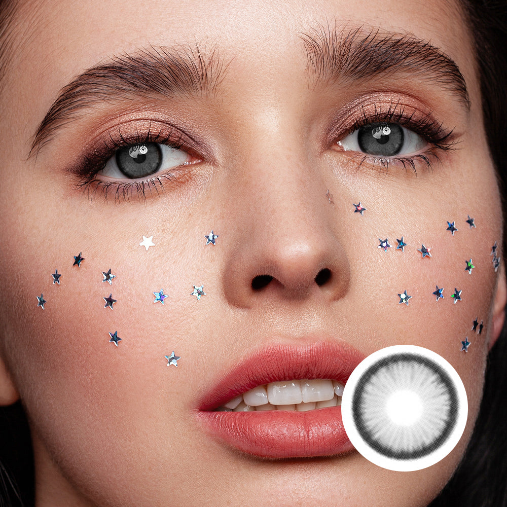 Diamond Sugar Ash colored contact lenses by Moxielens