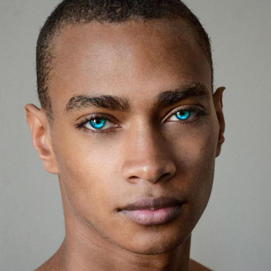 Men's natural bright blue eyes (12 months) colored contact lenses