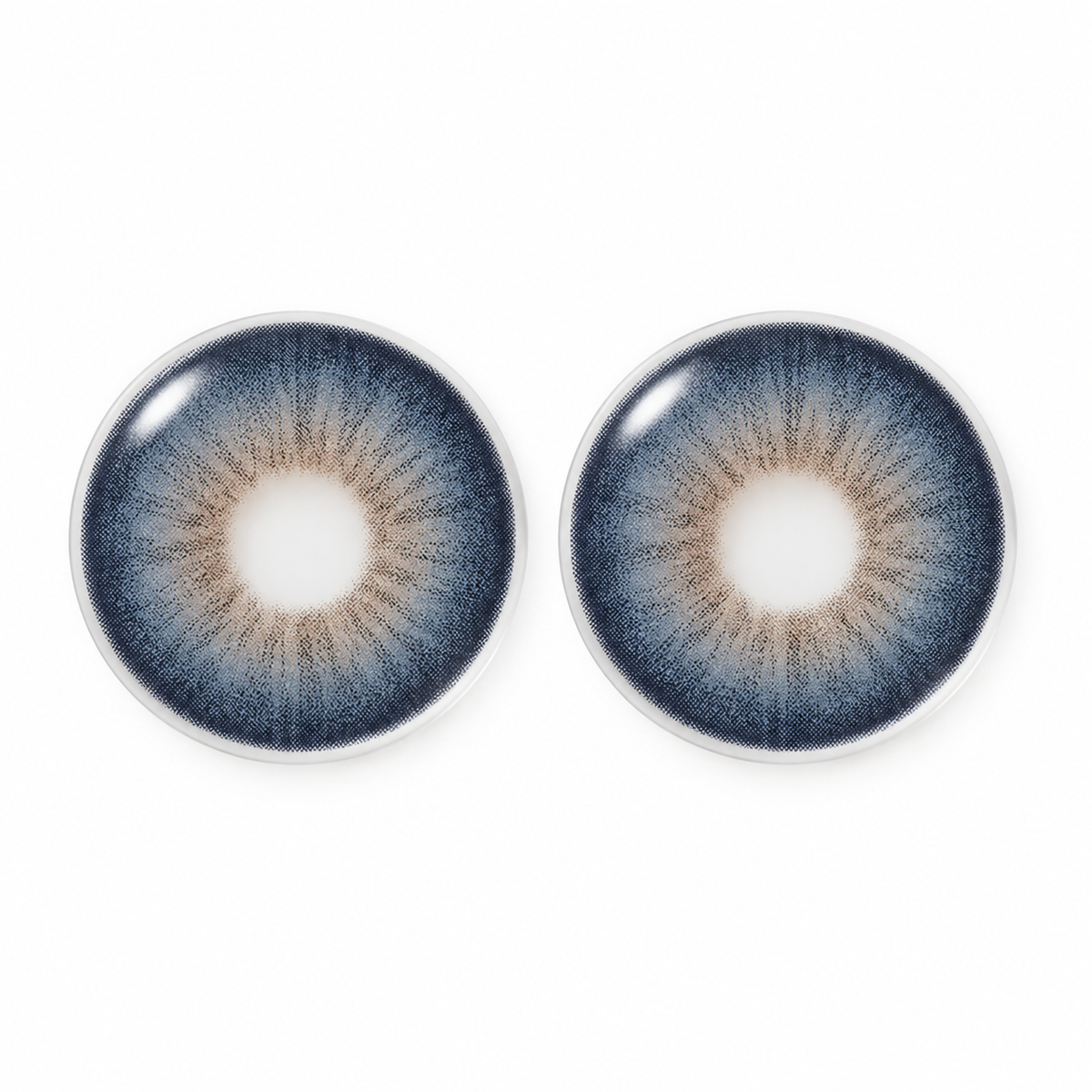 Midnight Navy Soft Halo colored contact lenses pair - lens design