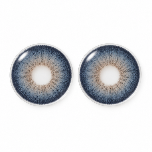 Midnight Navy Soft Halo colored contact lenses pair - lens design