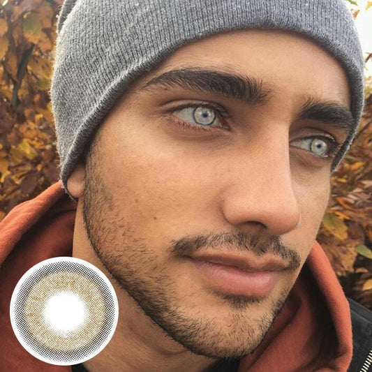 Men's Chocolate Brown Crystal (12 months) colored contact lenses