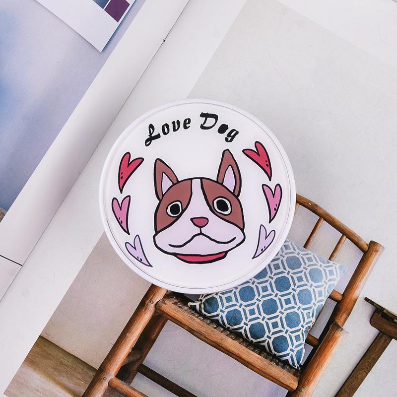 Round acrylic patch cute dog contact lens case colored contact lenses