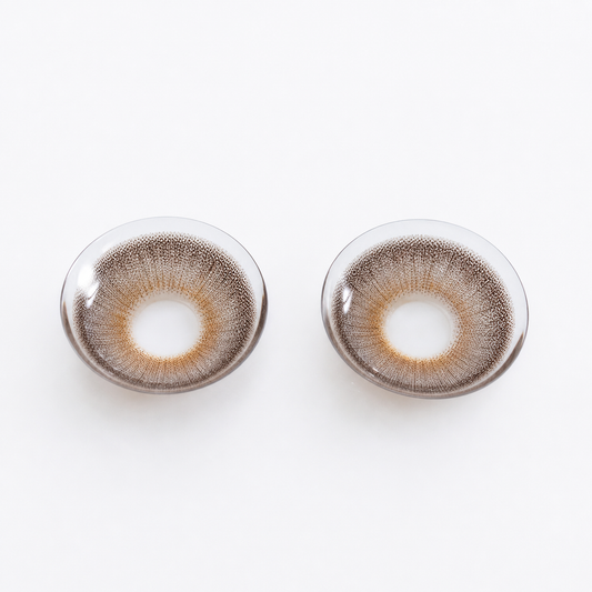Espresso Silk Brown colored contact lenses pair - lens design