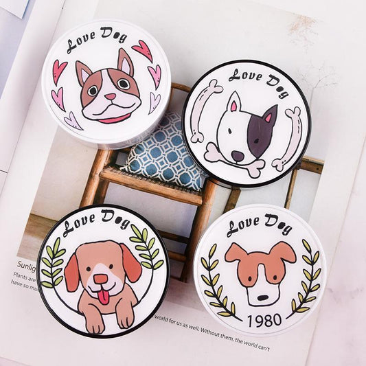 Round acrylic patch cute dog contact lens case colored contact lenses