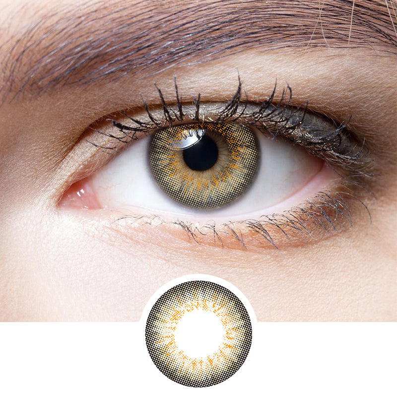 Puff Brown | Moxielens Earth Glow Colored Contacts -- Earth Glow colored contacts | Moxielens