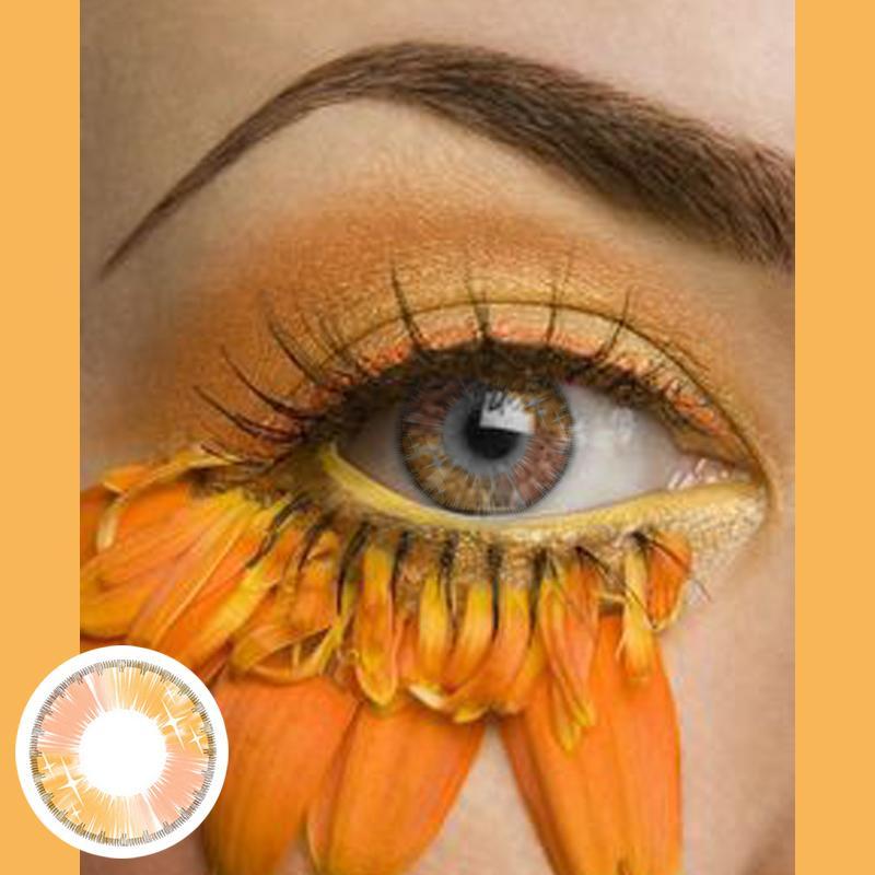 Shiny orange eyes (12 months) colored contact lenses