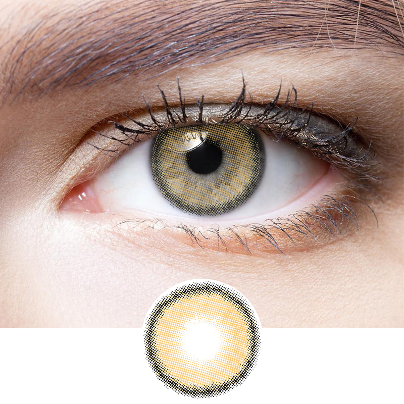 Mint Brown colored contact lenses