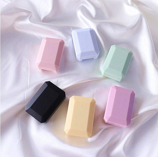 ins simple and compact contact lens case press clamshell snap contact lens box colored contact lenses